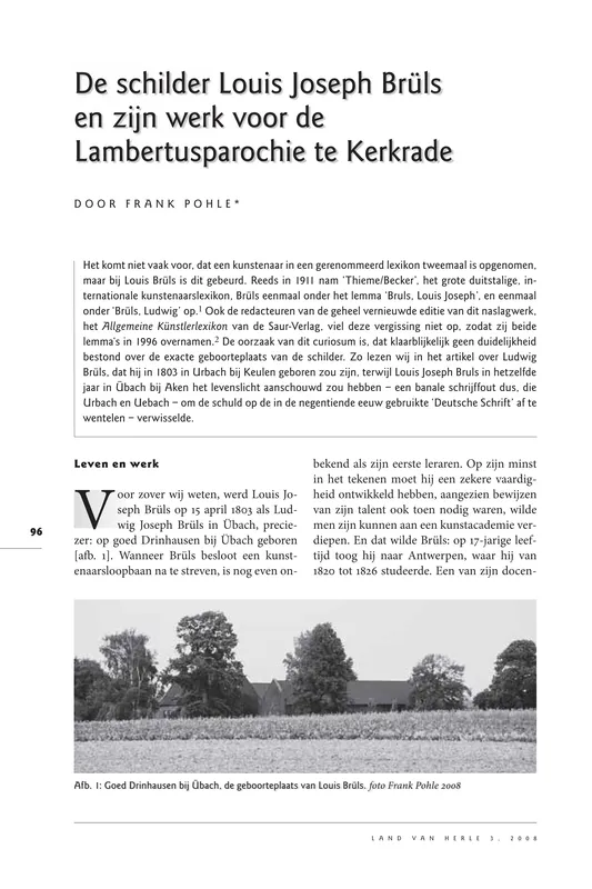 Frank Pohle, publication de 2008 sur Louis Joseph Brüls
