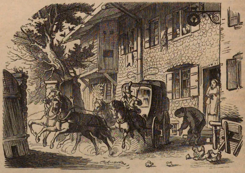 Illustrazione della fuga di Pio IX a Gaeta - Johann Nepomuk Schönberg - 1868