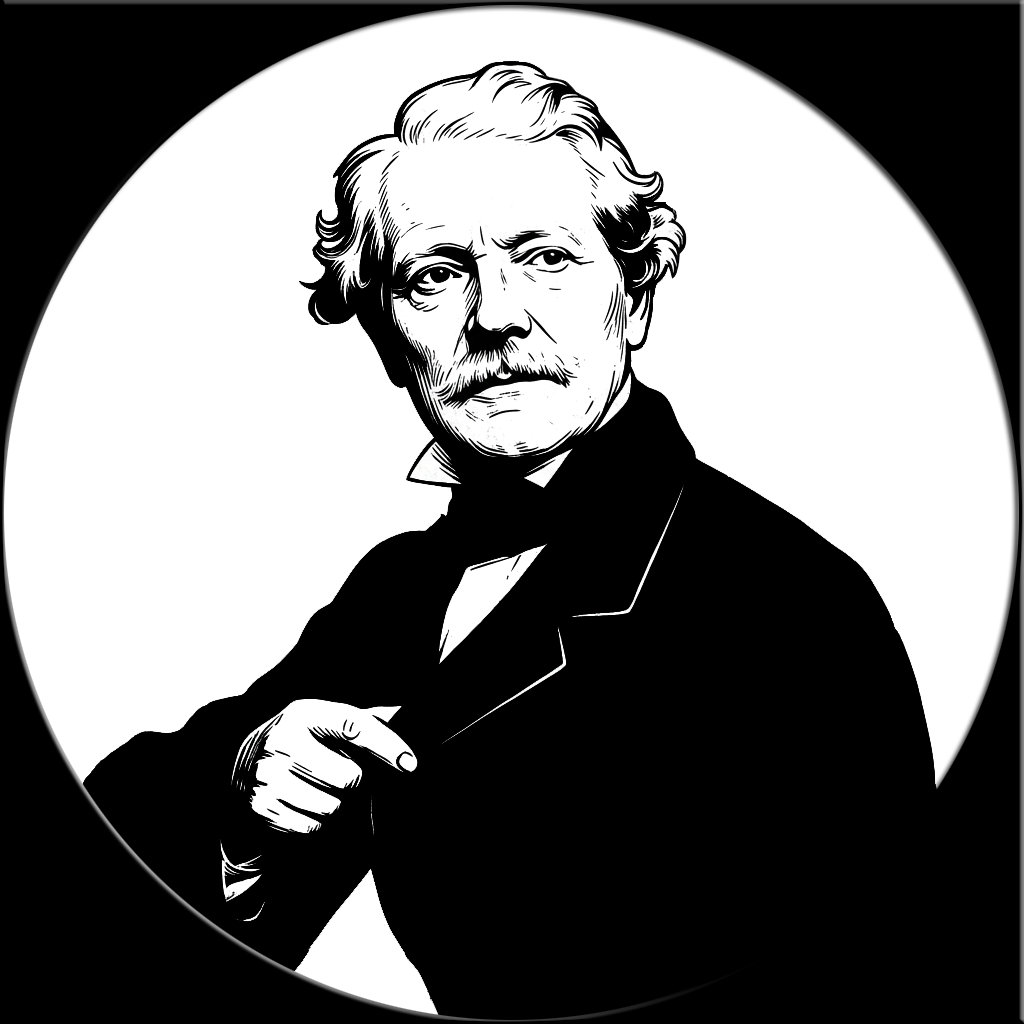 Portrait illustration of Louis Brüls